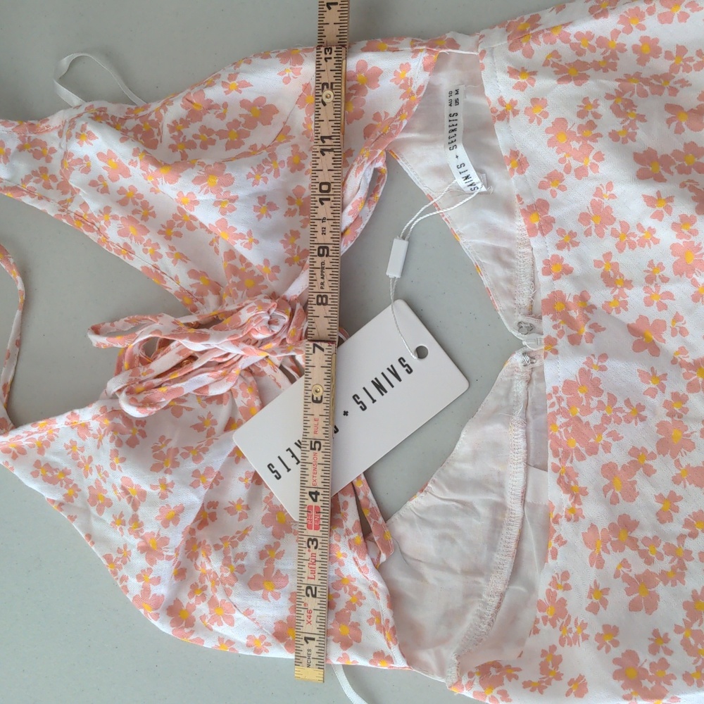 Saints + Secrets Women's Size US M Pink Floral Print Halter Dress New with Tags - Picture 12 of 14